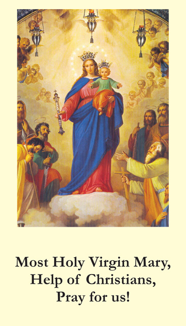 Mary Help of Christians Prayer Card***BUYONEGETONEFREE***